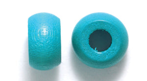 10WC165-CR: CZ Wood Crow DK Turquoise 6x10mm 4mm Hole-100PC