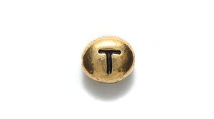 TC510-TG: Letter T 6x7mm Ant GLD