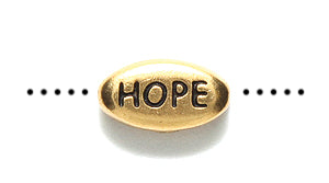 TC5639-AG: Hope Bead 6x11mm Ant GLD