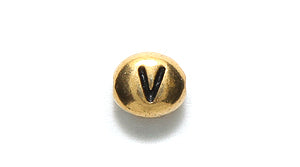 TC510-VG: Letter V 6x7mm Ant GLD