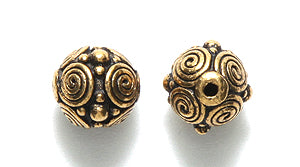 TC5642-AG: Round Spirals 8mm Ant GLD