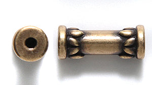 TC5821-AB: Tube Bead Lotus 4x15mm Ant Brass