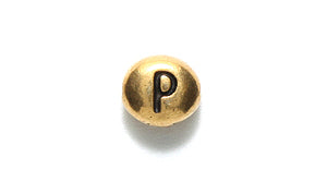 TC510-PG: Letter P 6x7mm Ant GLD