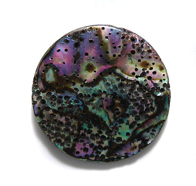 AB170-ND: Abalone Disc 1 Inch Flat Cabochon No Hole