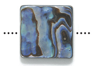 58AB558-FR: Abalone Flat Square 15mm 3PC