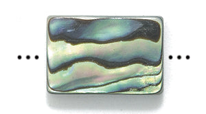 64AB558-F: Abalone Rectangle 10x14mm 15-16" String