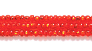 11SB438R: CZ Seed Bead SIL-Line DK Orange Hyacinth 11/0-1HK