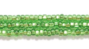 11SB482R: CZ Seed Bead SIL-Line LT Green 11/0-1HK