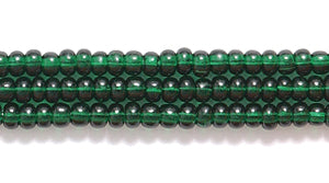 11SB288R: CZ Seed Bead Trans Deep Green 11/0-1HK