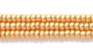 10SB854R: CZ Seed Bead Metallic Gold 10/0-1HK