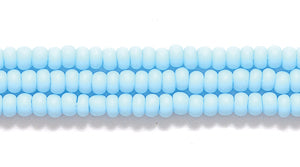 11SB161-MR: CZ Seed Bead Op Pale Turquoise Blue Matte 11/0-1HK