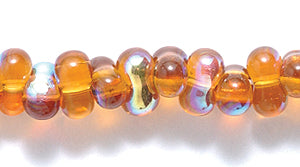 91SB554R: CZ Seed Bead Farfalle Trans DK Topaz AB 3x7mm-1STR