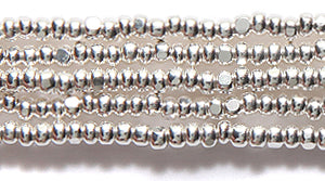 11SB813-SAR: CZ Seed Bead True Cut Sterling Silver Plate 6STR HK 11/0-1HK