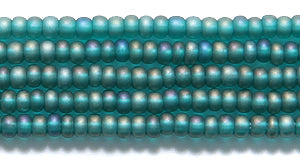 11SB587-TMR: CZ Seed Bead Trans Emerald ABMatte 11/0-1HK