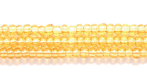 11SB254R: CZ Seed Bead Trans Topaz 11/0-1HK