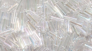 24MT512-TLR: CZ Seed Bead Maco Crystal AB 1x4mm 25GM