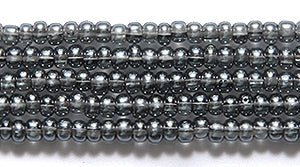 11SB305-TQR: CZ Seed Bead Trans Sfinx Grey 11/0 SQ-HOLE-1HK