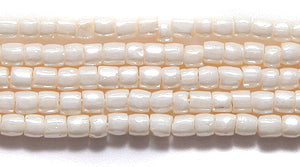 9SC652R: CZ Seed Bead 3-cut Pearl Egg Shell 9/0-1HK