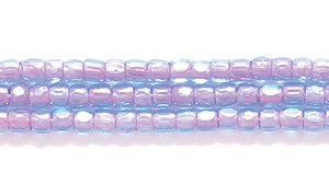 9SC769R: CZ Seed Bead 3-cut Color Lined Blue-amethyst 9/0-1HK