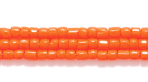 9SC134R: CZ Seed Bead 3-cut Opaque DK Orange 9/0-1HK