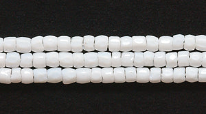 9SC112R: CZ Seed Bead 3-cut Opaque White 9/0-1HK