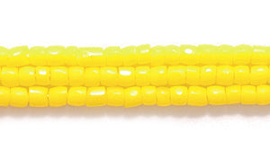 9SC126R: CZ Seed Bead 3-cut Opaque DK Yellow 9/0-1HK