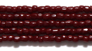 9SC148R: CZ Seed Bead 3-cut Opaque Mahogany Red 9/0-1HK