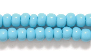 6SB164R: CZ Seed Bead Opaque Turquoise Blue 6/0-6STR