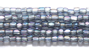 9SC505-TR: CZ Seed Bead 3-cut Grey AB 9/0-1HK