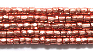 9SC856R: CZ Seed Bead 3-cut Metallic Copper 9/0-1HK