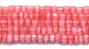 9SC992R: CZ Seed Bead 3-cut Satin Solgel Pink Lemonade 9-1HK