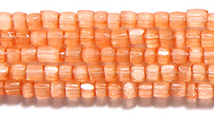 9SC937R: CZ Seed Bead 3-cut Satin Solgel Orange 9/0-1HK