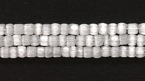 9SC912R: CZ Seed Bead 3-cut Satin White 9/0-1HK