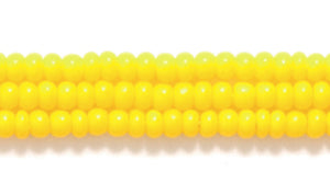 10SB126R: CZ Seed Bead Opaque DK Yellow 10/0-1HK