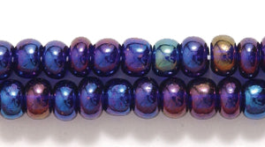 6SB579-DTR: CZ Seed Bead Trans Deep Cobalt AB 6/0-6STR