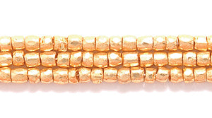 9SC854R: CZ Seed Bead 3-cut Metallic Gold 9/0-1HK