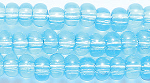 6SB264R: CZ Seed Bead Trans Aqua 6/0-6STR