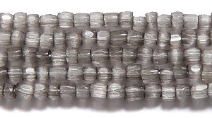 9SC905R: CZ Seed Bead 3-cut Satin Sol-gel Graphite 9/0-1HK