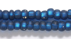 6SB469-MR: CZ Seed Bead SIL-Line Montana Blue Matte 6/0-6STR