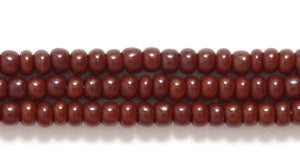 10SB156R: CZ Seed Bead Opaque Chocolate Brown 10/0-1HK