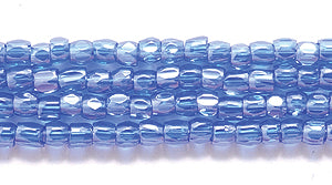 9SC374-TR: CZ Seed Bead 3-cut Sapphire Luster 9/0-1HK