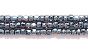 9SC309R: CZ Seed Bead 3-cut Gunmetal 9/0-1HK