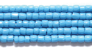 9SC165R: CZ Seed Bead 3-cut DK Turquoise Blue 9/0-1HK