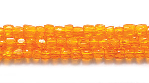 9SC232R: CZ Seed Bead 3-cut Trans LT Orange 9/0-1HK