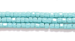 9SC185R: CZ Seed Bead 3-cut Opaque Turquoise Green 9/0-1HK