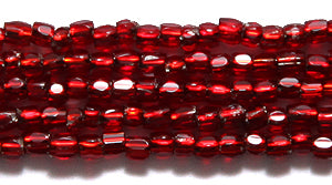 9SC446R: CZ Seed Bead 3-cut SIL-Line Garnet 9/0-1HK