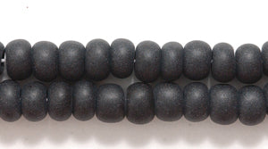 6SB109-MR: CZ Seed Bead Opaque Black Matte 6/0-6STR