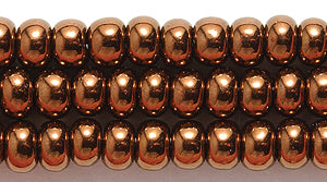 6SB556-CR: CZ Seed Bead Antique Copper On Black 6/0-1STR