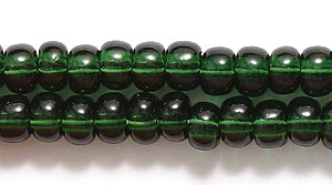 6SB283-DR: CZ Seed Bead Trans DK Olive Green 6/0-6STR