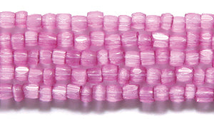 9SC994R: CZ Seed Bead 3-cut Satin Solgel Pink Taffy 9/0-1HK